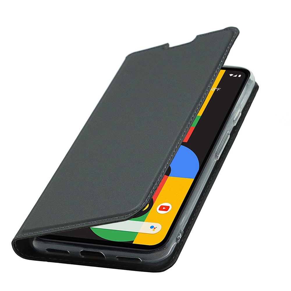 Magnetic Auto-absorbed PU Leather Phone Shell Stand Card Slot Case for Google Pixel 5a 5G - Black-9