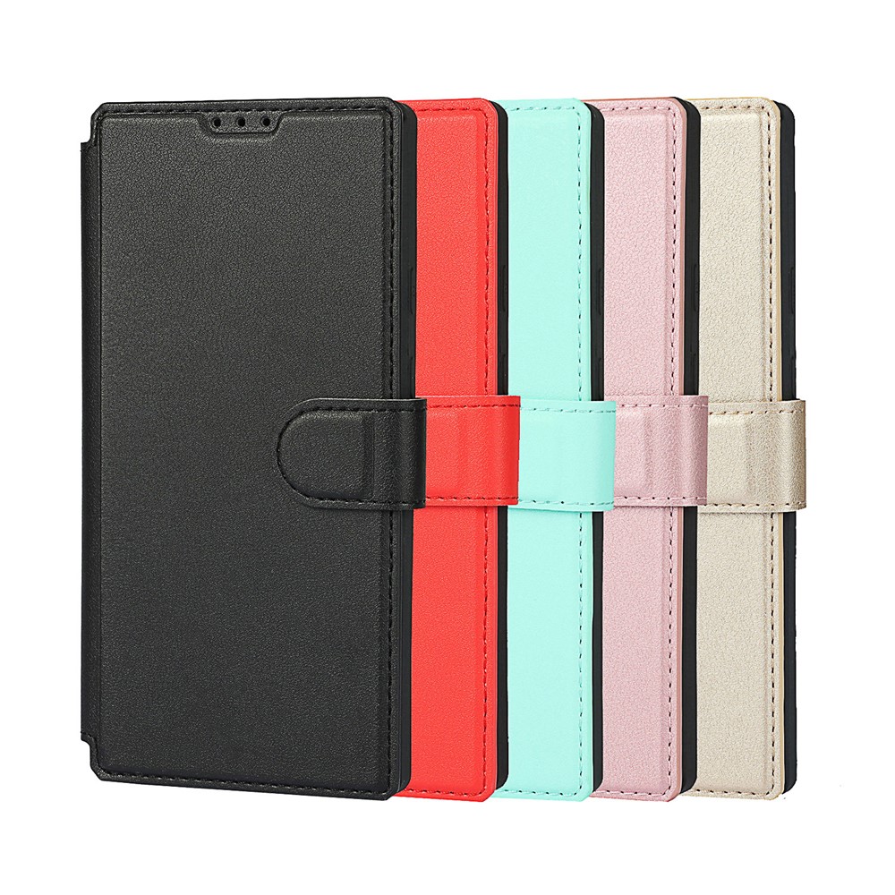 PU Leather Wallet Phone Cover with Wrist Strap for Google Pixel 5 - Black-10