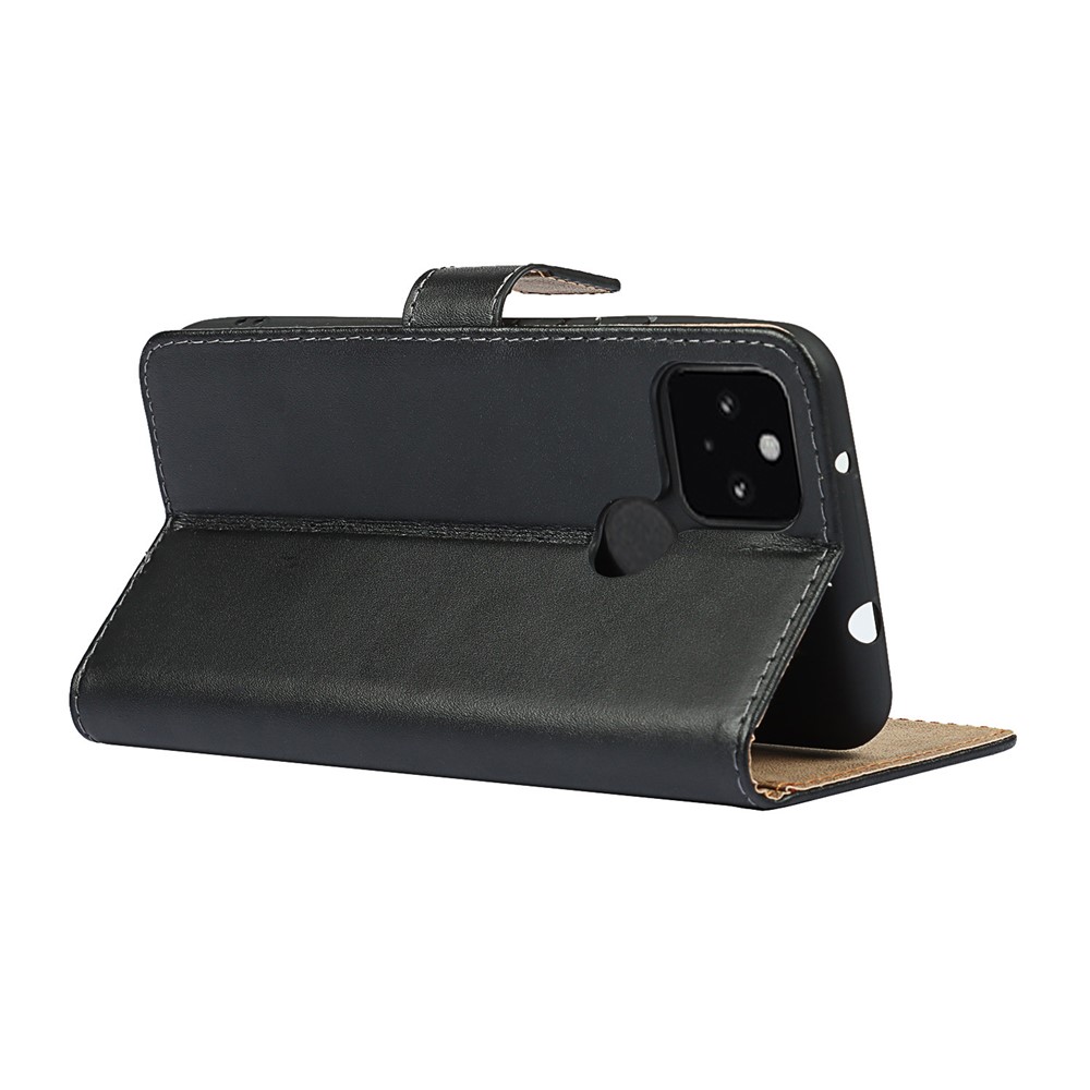 Split Leather Wallet Stand Full Protection Phone Case for Google Pixel 5a 5G-5