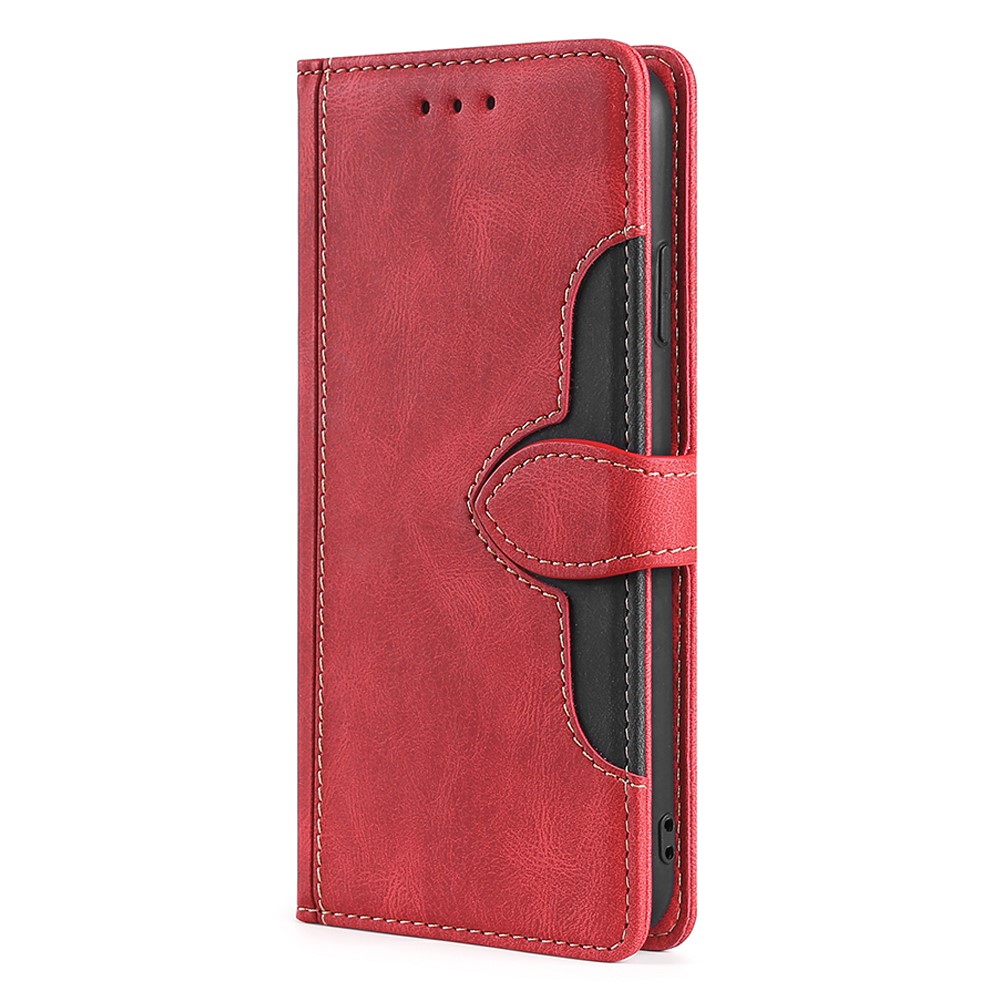 Phone Case Wallet Scratch Resistant Textured Design Stand Design PU Leather and TPU Phone Flip Cover Shell for Google Pixel 6 - Red-2