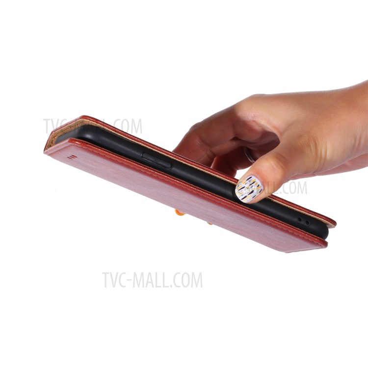 Practical Scratch Resistant Stand Feature PU Leather Wallet Auto Closing Magnetic Flip Case for Google Pixel 6 - Brown-5