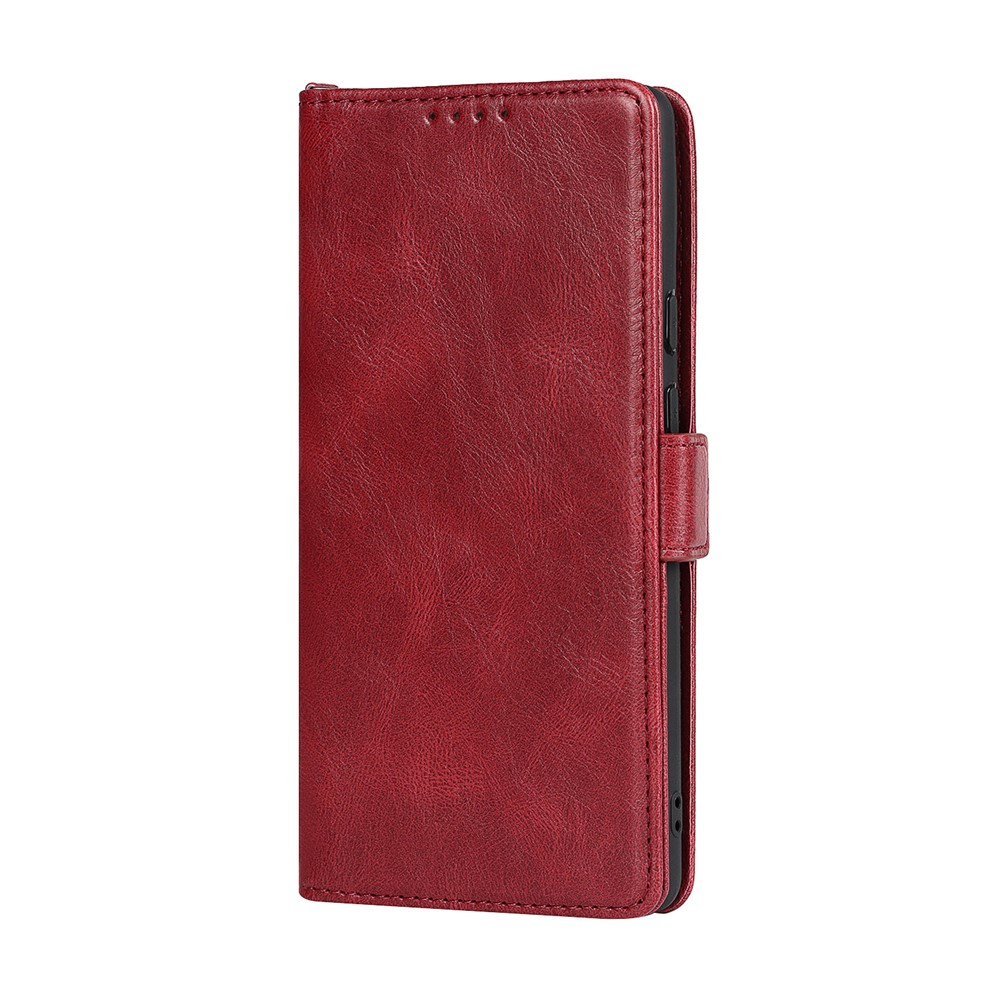 RFID Blocking Flip Phone Case Magnetic Closure Wallet Phone Cover Shell for Google Pixel 6 XL - Red-2