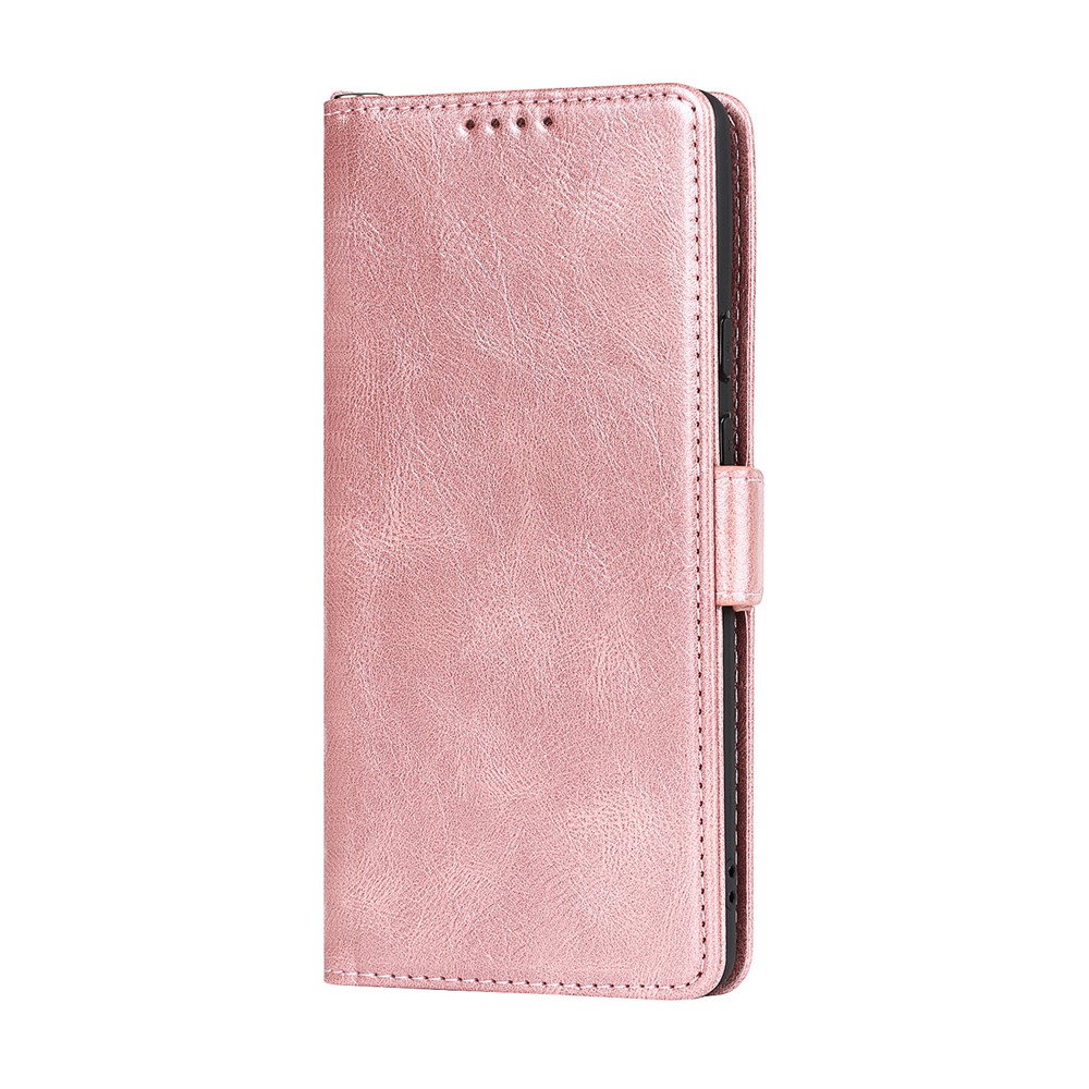 Flip Phone Case RFID Blocking Magnetic Closure Wallet Phone Cover Shell for Google Pixel 6 - Rose Gold-2