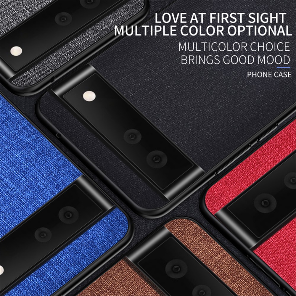 Scratch-resistant Cloth Coated TPU + PC Protective Hybrid Phone Case Cover for Google Pixel 6 - Grey-8