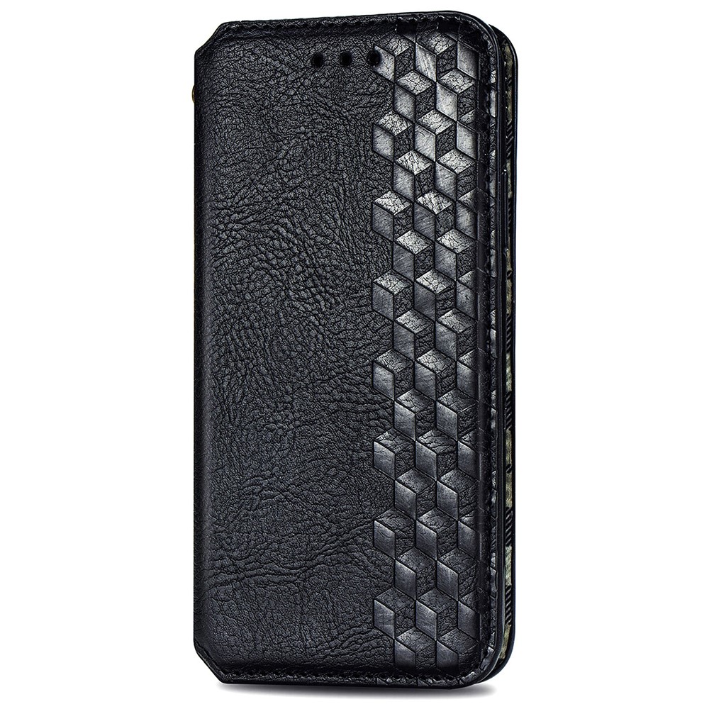 Rhombus Imprinted Fashion PU Leather Wallet Stand Flip Magnetic Auto-absorbed Case for Google Pixel 6 Pro - Black-6