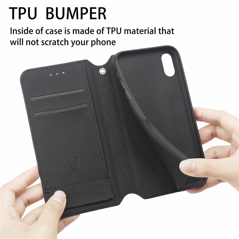 CASENEO 001 Series Pattern Printing Shockproof PU Leather Wallet Case Flip Stand Auto Magnetic Closed Cover for Google Pixel 6 Pro - Purple Scale-9