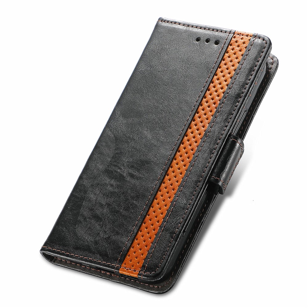 CASENEO 002 Series Business Style Splicing Double Magnetic Clasps PU Leather Stand Wallet Phone Shell Case for Google Pixel 6 - Black-11