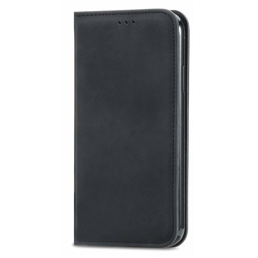 Shockproof Vintage Style Magnetic Auto-absorbed Skin-touch Leather Phone Cover Shell with Card Slots for Google Pixel 6 - Black-5