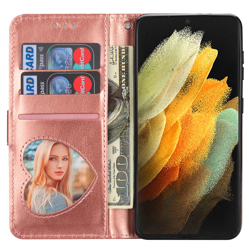 Glitter Sequins Magnetic Clasp Well-protected Anti-shock Zipper Pocket Wallet Flip Leather Phone Cover with Stand for Google Pixel 6 - Rose Gold-4