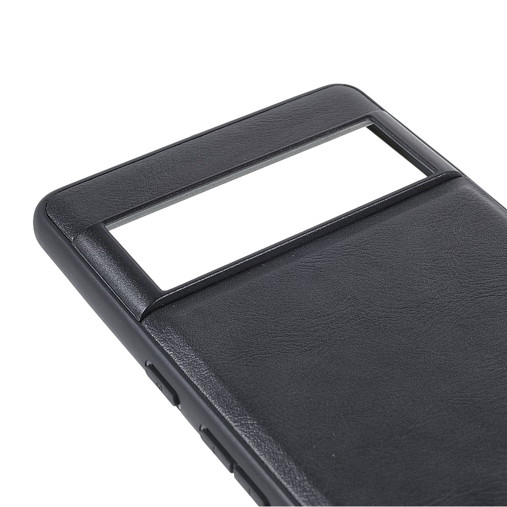 X-LEVEL Vintage Style Light Slim PU Leather Coated TPU Protective Cover Shell for Google Pixel 6 Pro - Black-6