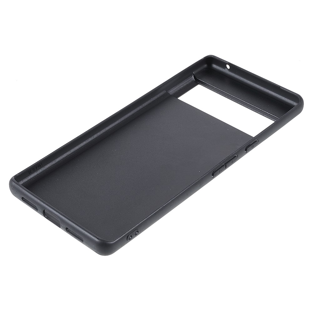 X-LEVEL Vintage Style Light Slim PU Leather Coated TPU Protective Cover Shell for Google Pixel 6 Pro - Black-7