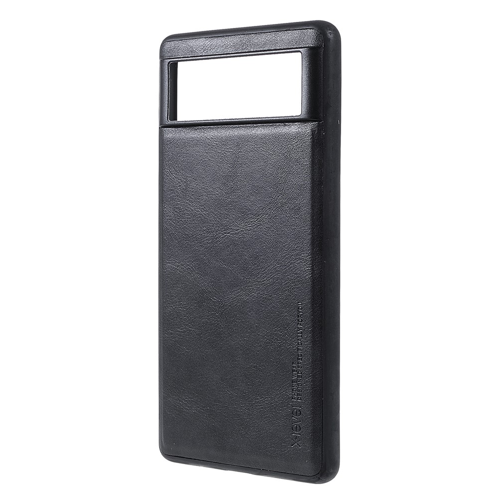 X-LEVEL Vintage Style Scratch-resistant PU Leather Coated TPU Durable Protective Cover for Google Pixel 6 - Black-2