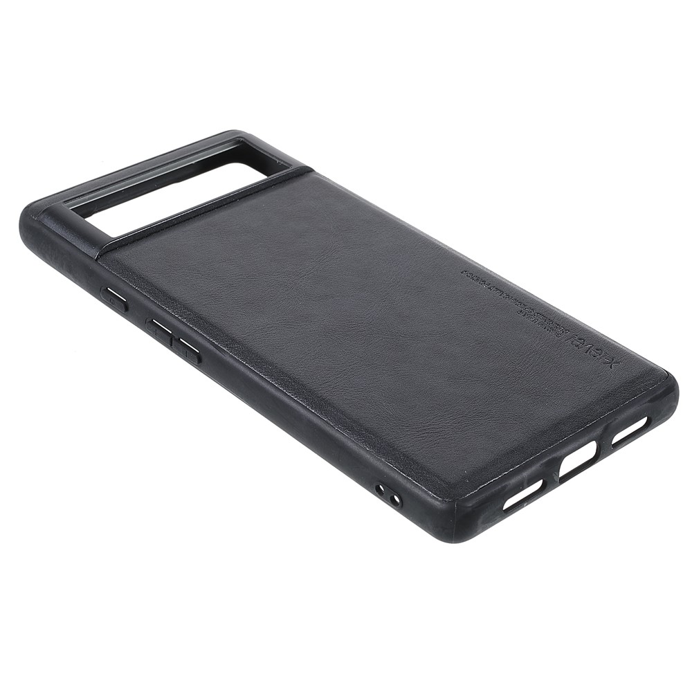 X-LEVEL Vintage Style Scratch-resistant PU Leather Coated TPU Durable Protective Cover for Google Pixel 6 - Black-4