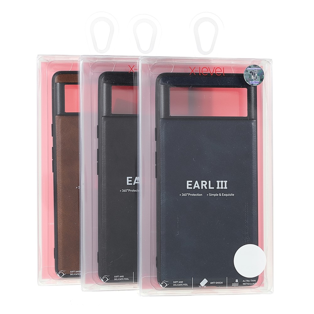 X-LEVEL Vintage Style Scratch-resistant PU Leather Coated TPU Durable Protective Cover for Google Pixel 6 - Black-9