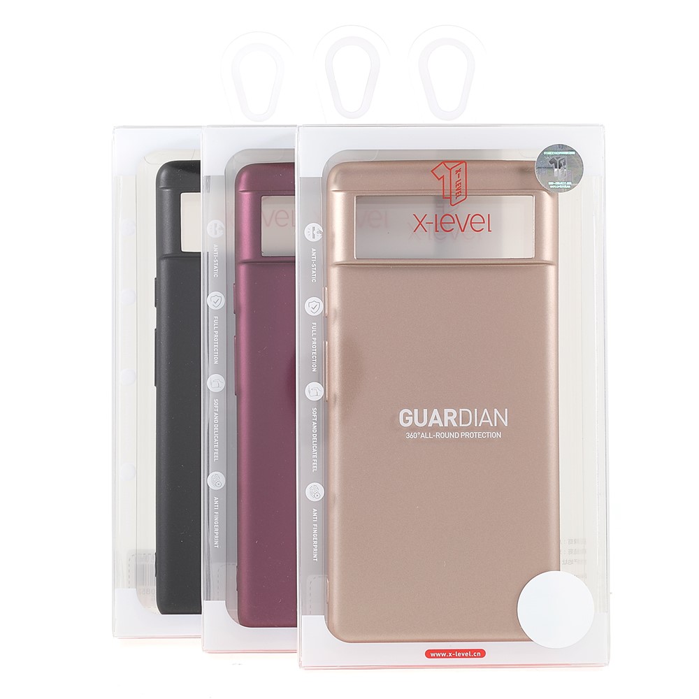 Serie Guardian a Livello x Matte TPU Shin Light Anti-fingerprint Case Protettivo Per la Pelle Per Google Pixel 6 - Nero