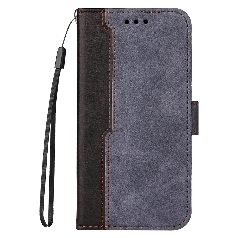 Business Style Splicing Dual-color Stand Wallet Design Anti-drop Magnetic Closure Phone Case Shell for Google Pixel 6 Pro - Grey-2