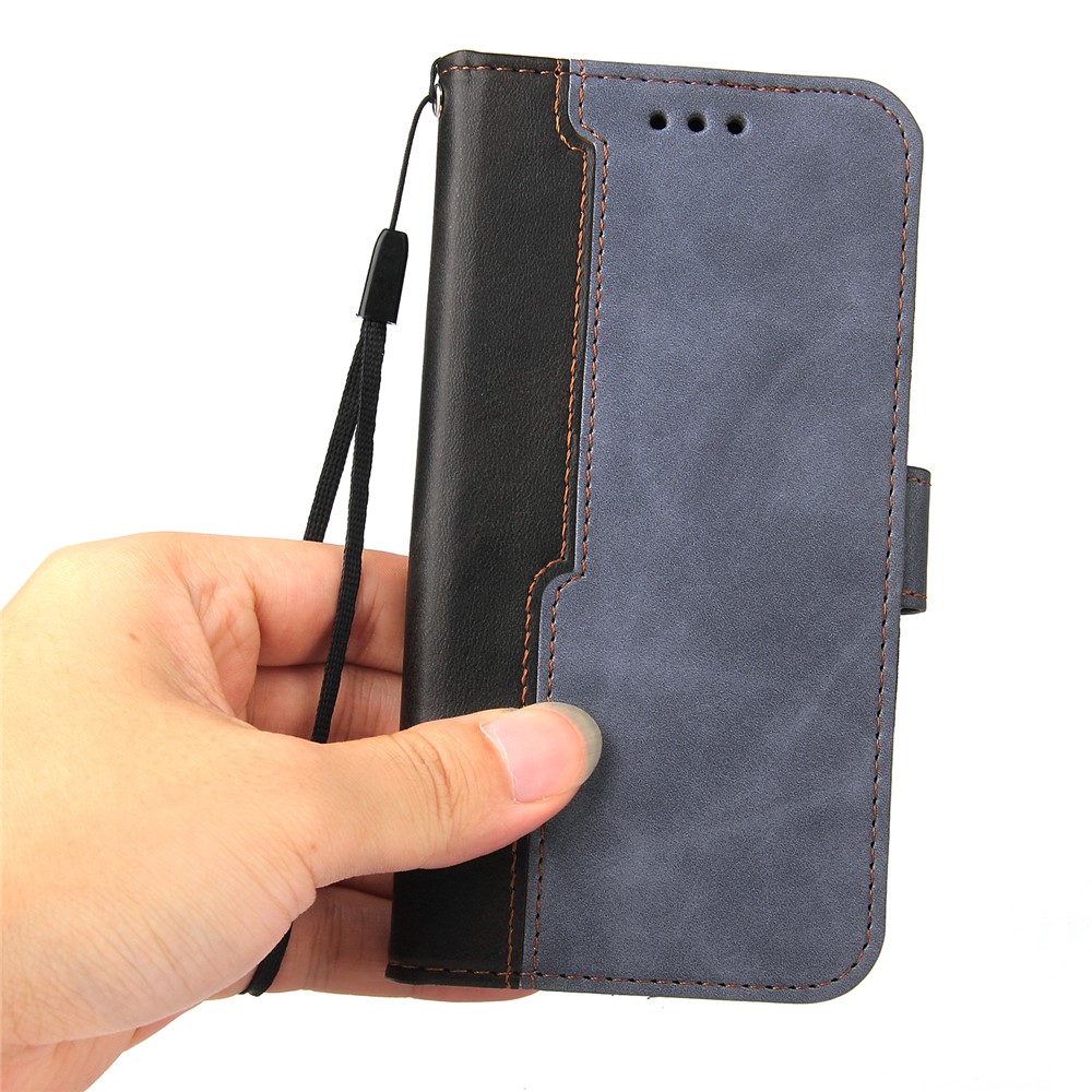 Business Style Splicing Dual-color Stand Wallet Design Anti-drop Magnetic Closure Phone Case Shell for Google Pixel 6 Pro - Grey-8