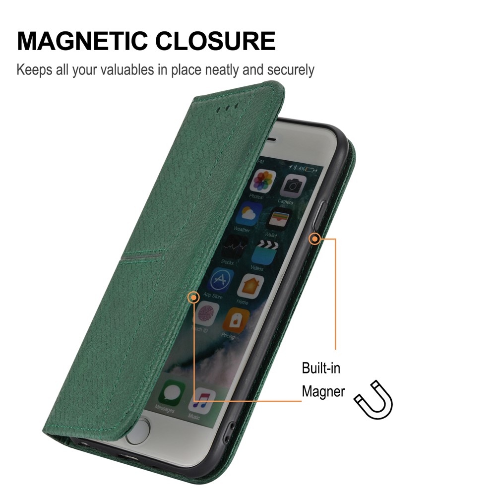 Magnetic Absorption Woven Texture Wallet Wrist Strap Leather Cover Case with Stand for Google Pixel 6 Pro - Green-8