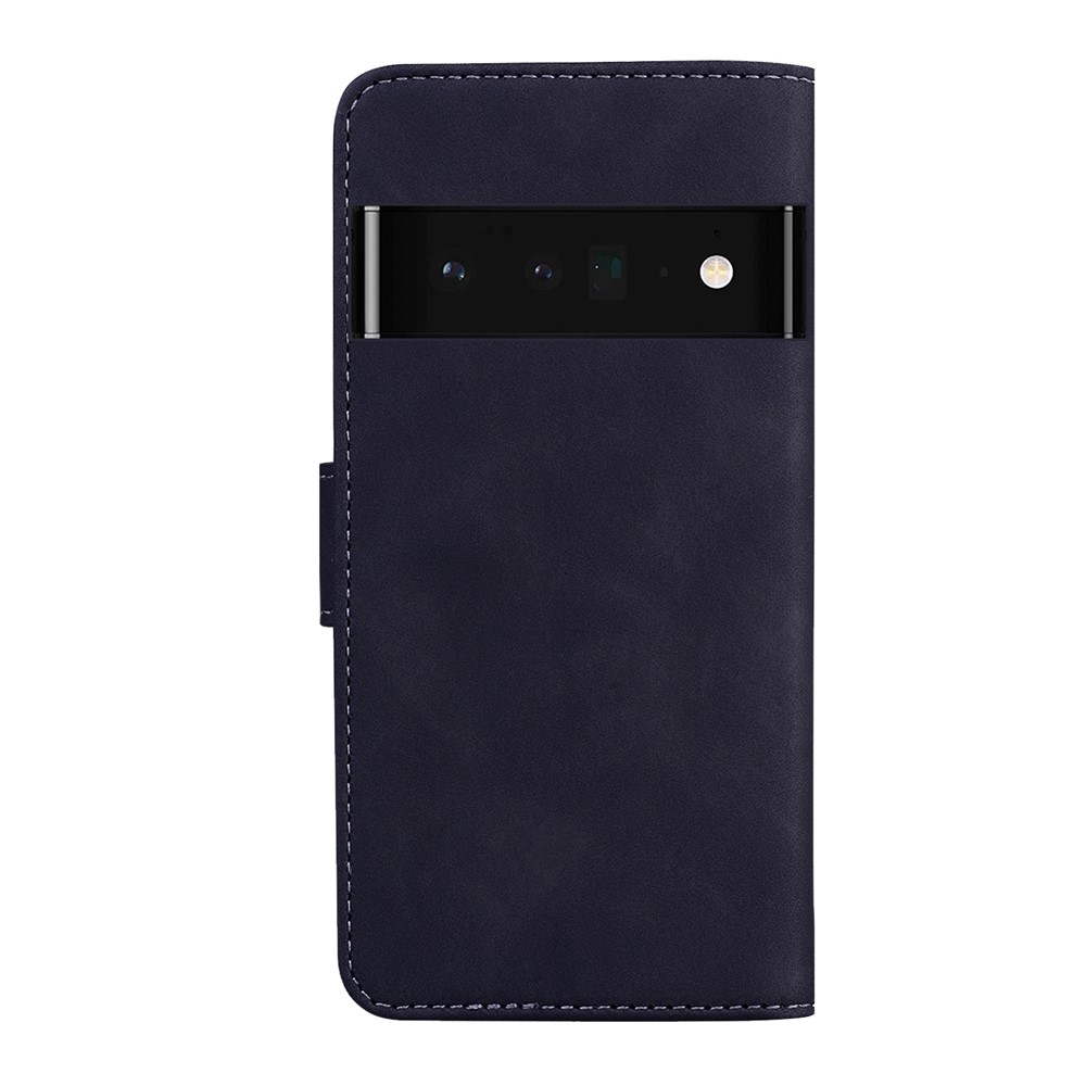 Solid Color Phone Cover Scratch-resistant Premium PU Leather Wallet Design Flip Case with Stand for Google Pixel 6 Pro - Black-3
