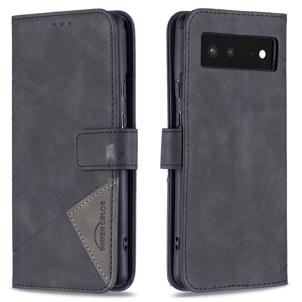 Imprinted Butterfly Pattern PU Leather Case Dual-sided Magnetic Clasp Wallet Stand Cover with Strap for Google Pixel 6 - Black-1