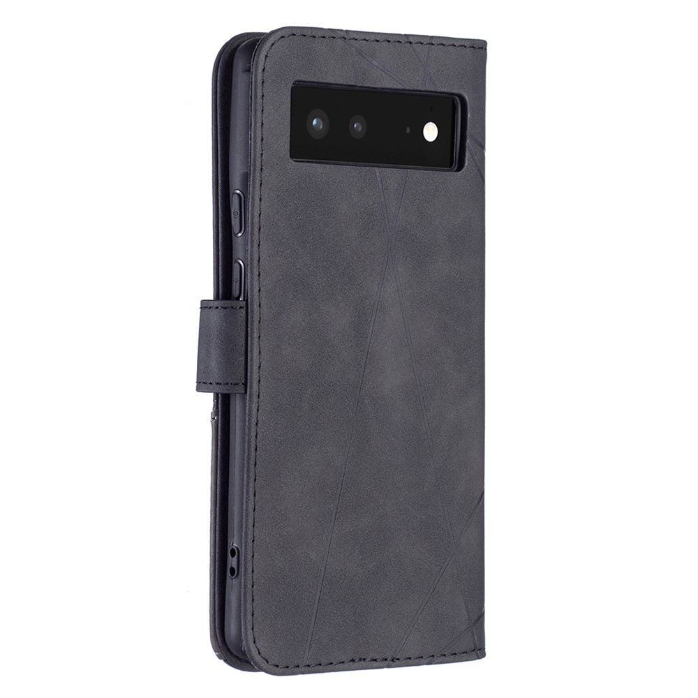 Imprinted Butterfly Pattern PU Leather Case Dual-sided Magnetic Clasp Wallet Stand Cover with Strap for Google Pixel 6 - Black-5