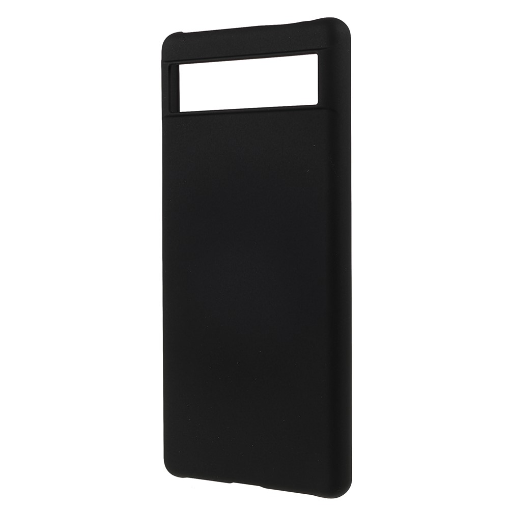 Anti-dust Glossy Surface Rubberized Hard PC Phone Covering Protective Phone Case for Google Pixel 6a - Black-2
