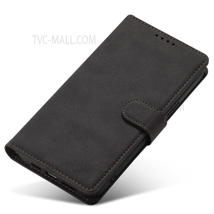 Anti-scratch Matte PU Leather Magnetic Closure Wallet Stand Phone Case with RFID Blocking Function for Google Pixel 6 - Black-7