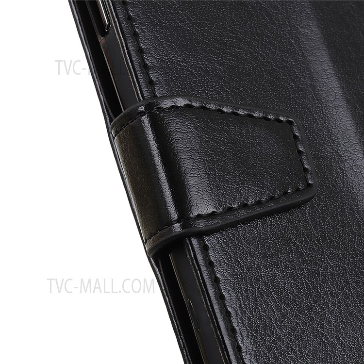 Solid Color Textured Leather Case Adjustable Stand Wallet Phone Shell for Google Pixel 6a - Black-9