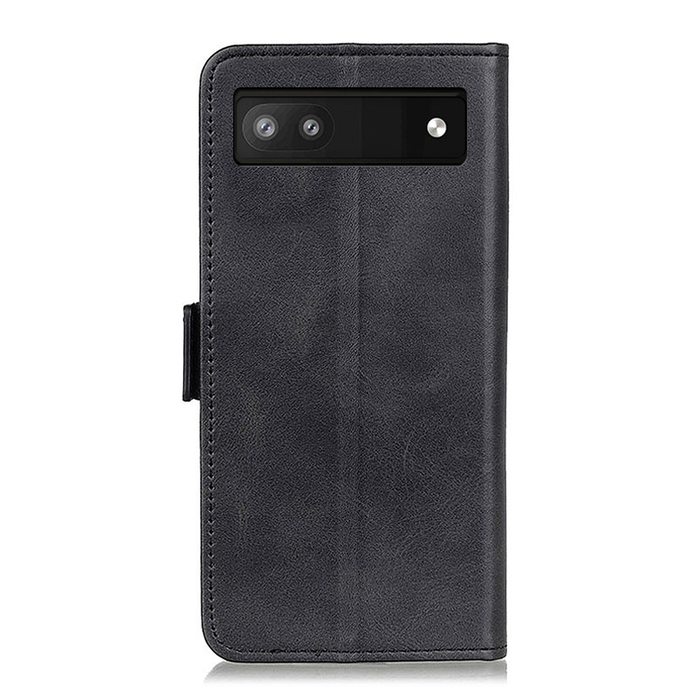 Anti-scratch Drop-proof PU Leather + Inner TPU Stand Wallet Phone Case Cover for Google Pixel 6a - Black-3