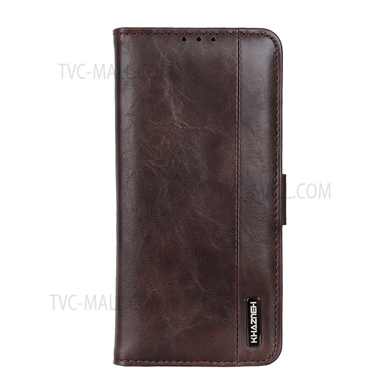 KHAZNEH Drop-proof PU Leather Adjustable Stand Wallet Design Protective Phone Cover Case for Google Pixel 6a - Brown-2
