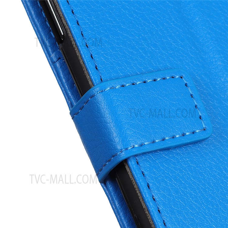 Litchi Texture Magnetic Closure Cover Anti-fall Protective PU Leather + TPU Stand Wallet Phone Case for Google Pixel 6a - Blue-8