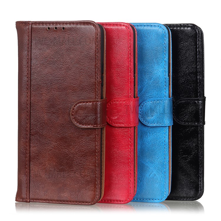 Crazy Horse Texture Split Leather + Inner TPU Cover Wallet Foldable Stand Phone Case for Google Pixel 6a - Black-10