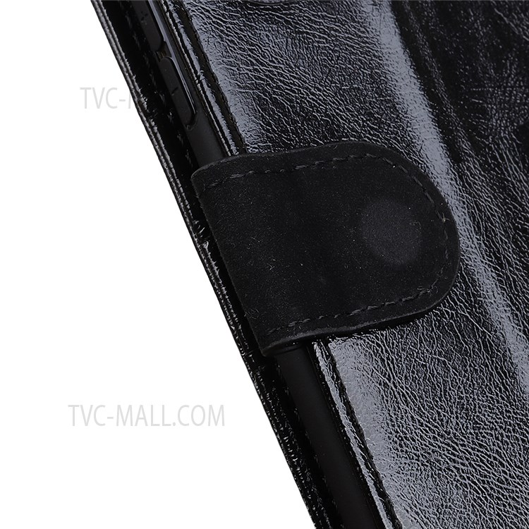 Crazy Horse Texture Split Leather + Inner TPU Cover Wallet Foldable Stand Phone Case for Google Pixel 6a - Black-7