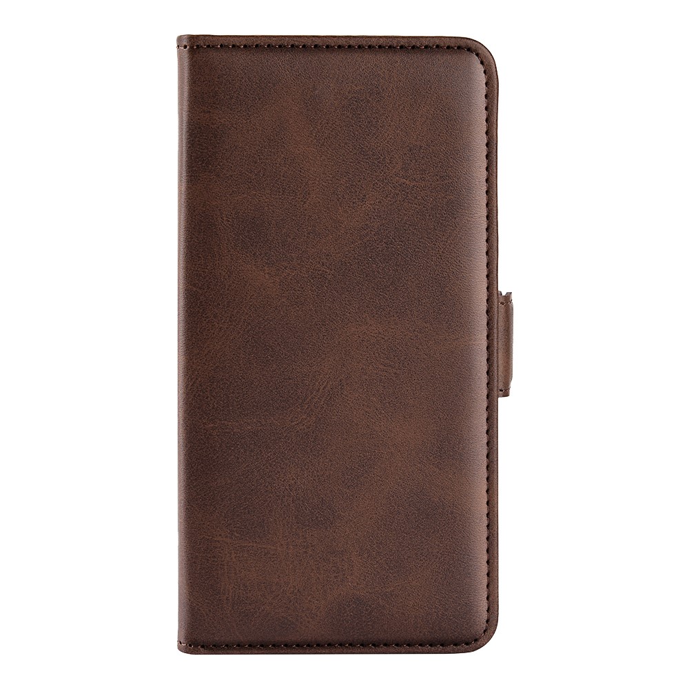 Side Magnetic Double Clasps Stand Wallet Design PU Leather Case Phone Cover for Google Pixel 6a - Brown-6