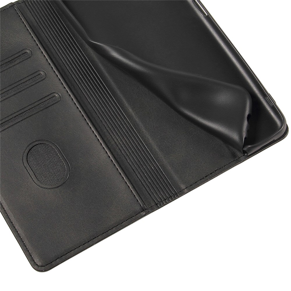PU Leather Auto Magnetic Closed Case Stand Shockproof TPU Inner Wallet Flip Cover for Google Pixel 6 Pro - Black-7