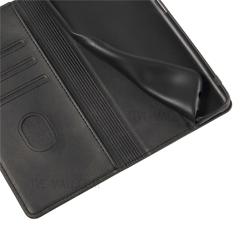 Flip Book Stand PU Leather Case Shockproof TPU Magnetic Adsorption Wallet Phone Cover for Google Pixel 6 - Black-7