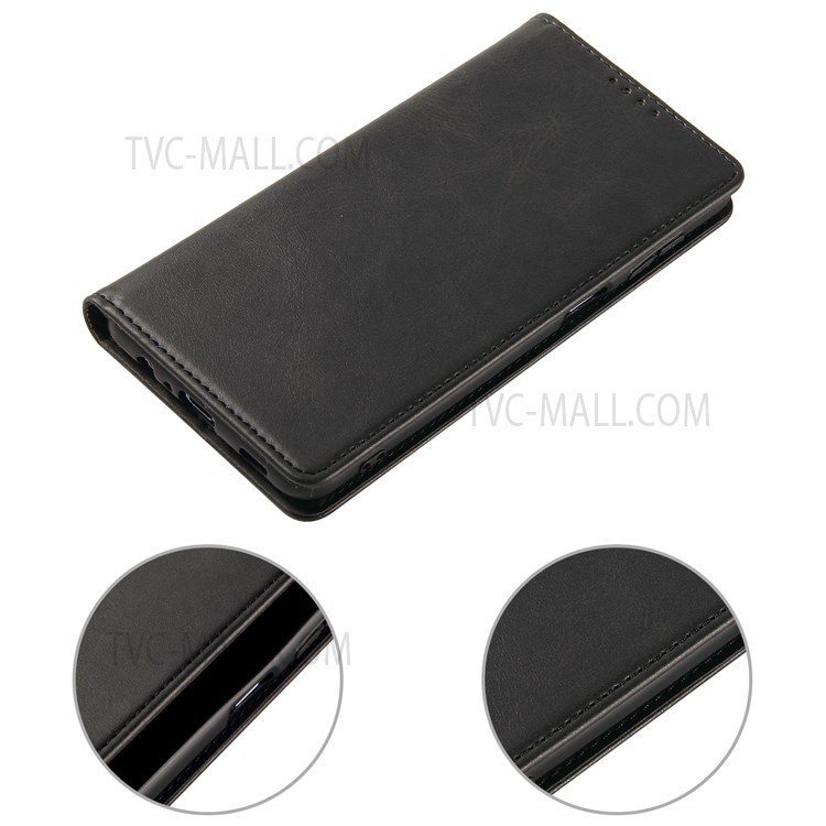 Flip Book Stand PU Leather Case Shockproof TPU Magnetic Adsorption Wallet Phone Cover for Google Pixel 6 - Black-8