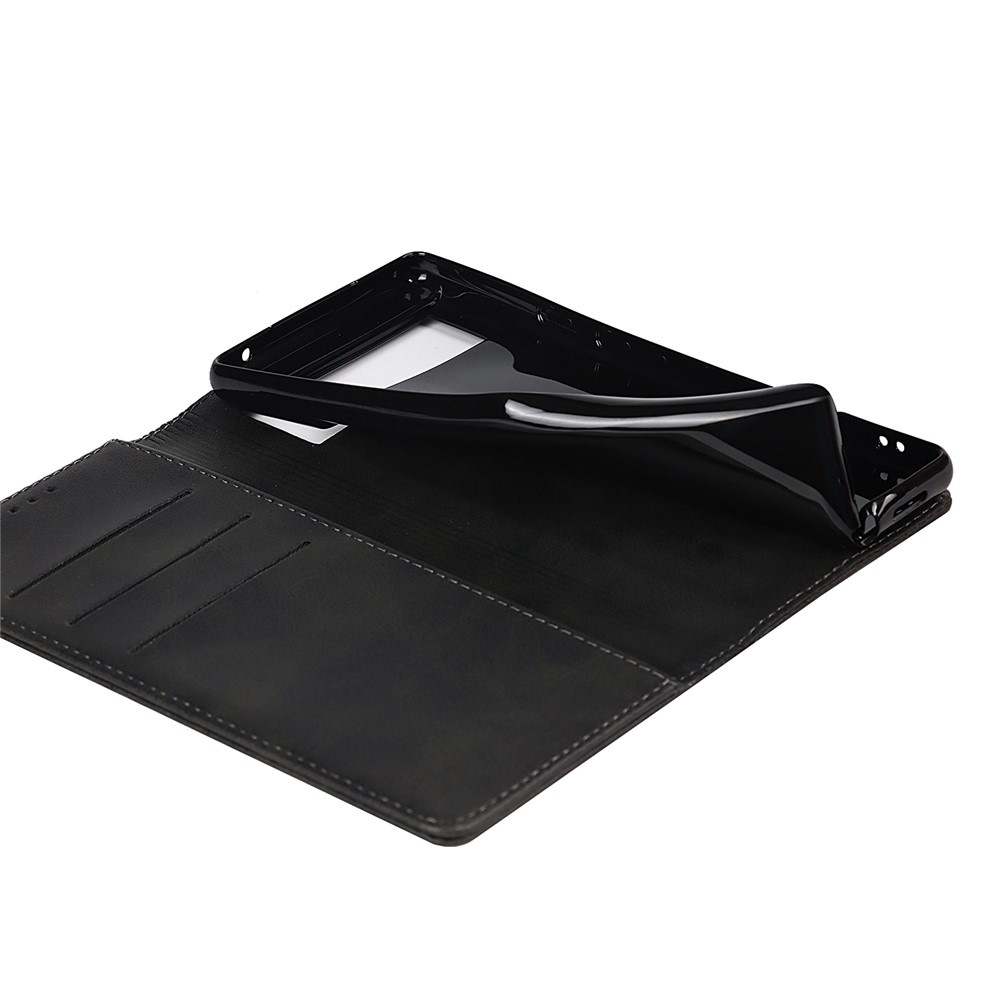 For Google Pixel 6 Wallet Stand Function Drop-proof Auto-absorbed TPU+PU Leather Phone Cover Case - Black-9