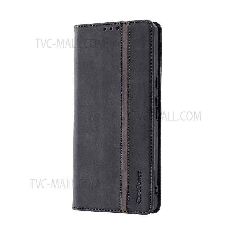 CASEDANCE Waltz 001 Series Folio Flip Magnetic Auto-absorbed Drop-proof PU Leather Stand Phone Case with Wallet for Google Pixel 6 - Black-2
