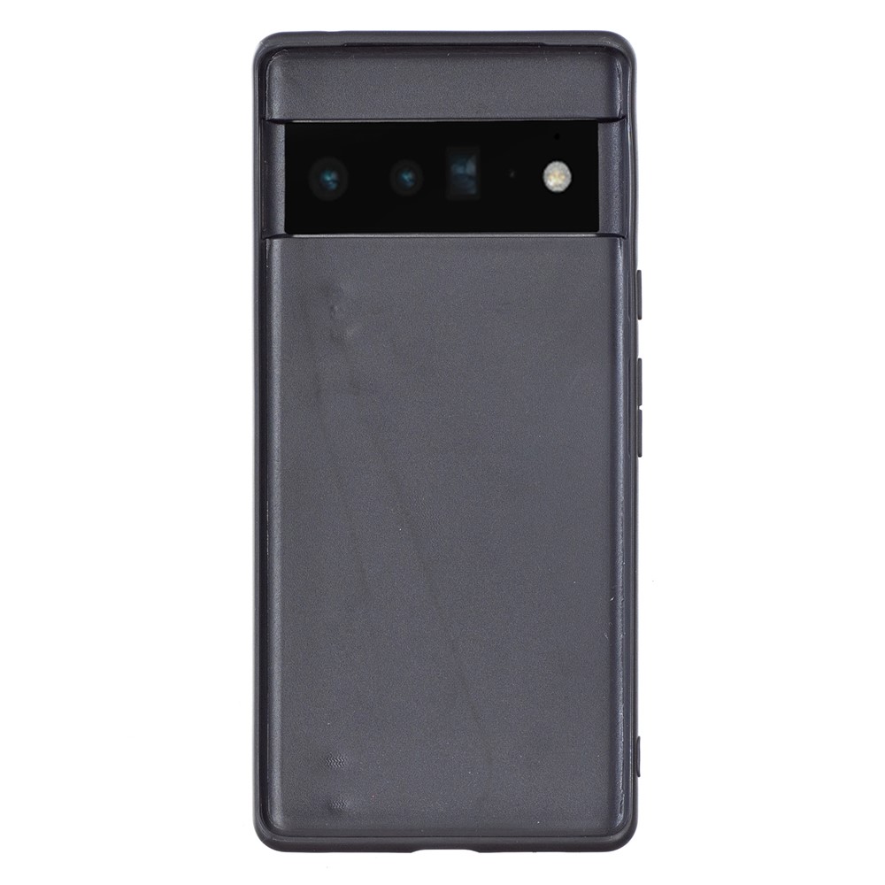 Kickstand Vintage PU Leather Coated TPU Card Slots Magnetic Shockproof Protective Cover for Google Pixel 6 Pro - Black-3