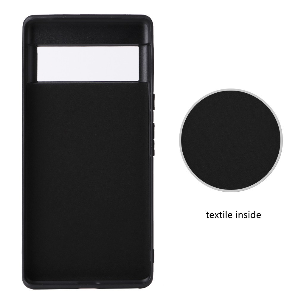 Smooth Touch PU Leather Coated Soft TPU + Hard PC Slim Hybrid Shock Absorbing Back Cover for Google Pixel 6 Pro - Cross Texture/Black-6