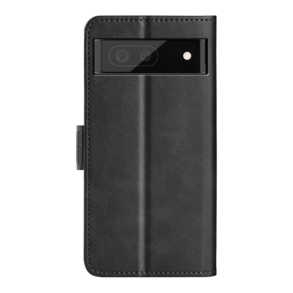 For Google Pixel 7 Pro Magnetic Anti-fall Textured PU Leather Phone Case Adjustable Stand Wallet Cell Phone Cover - Black-3