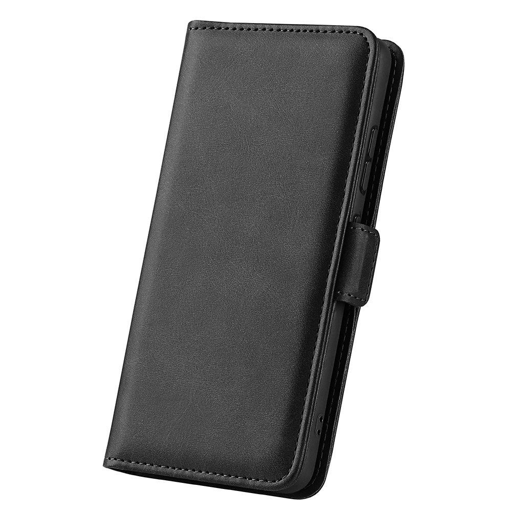 For Google Pixel 7 Pro Magnetic Anti-fall Textured PU Leather Phone Case Adjustable Stand Wallet Cell Phone Cover - Black-5