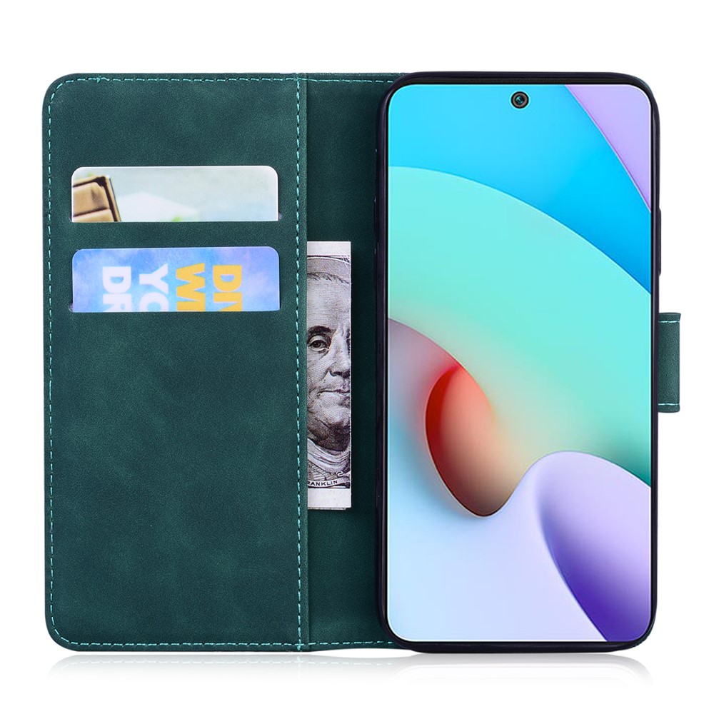 For Google Pixel 7 Pro PU Leather Tiger Pattern Imprinted Wallet Phone Case with Foldable Stand - Green-4