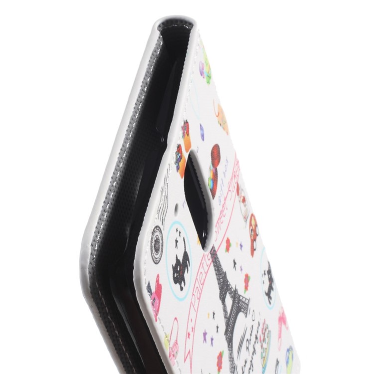 Patterned Leather Wallet Stand Phone Case for Motorola Moto G4/G4 Plus - Sweet Street-4