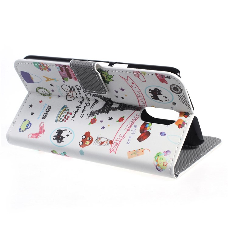 Patterned Leather Wallet Stand Phone Case for Motorola Moto G4/G4 Plus - Sweet Street-6