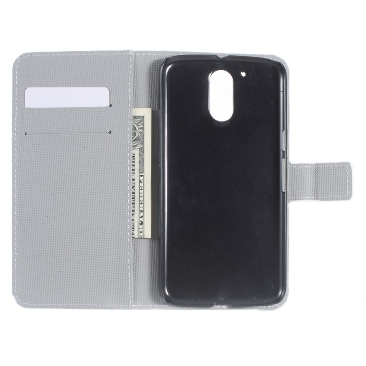 Patterned Leather Wallet Stand Phone Case for Motorola Moto G4/G4 Plus - Sweet Street-7