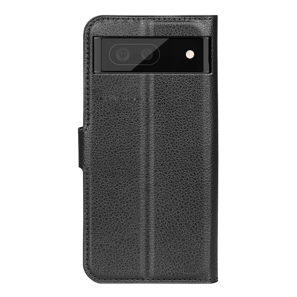 For Google Pixel 7 PU Leather Phone Case Wallet Stand Litchi Texture Full Protection Shell - Black-3