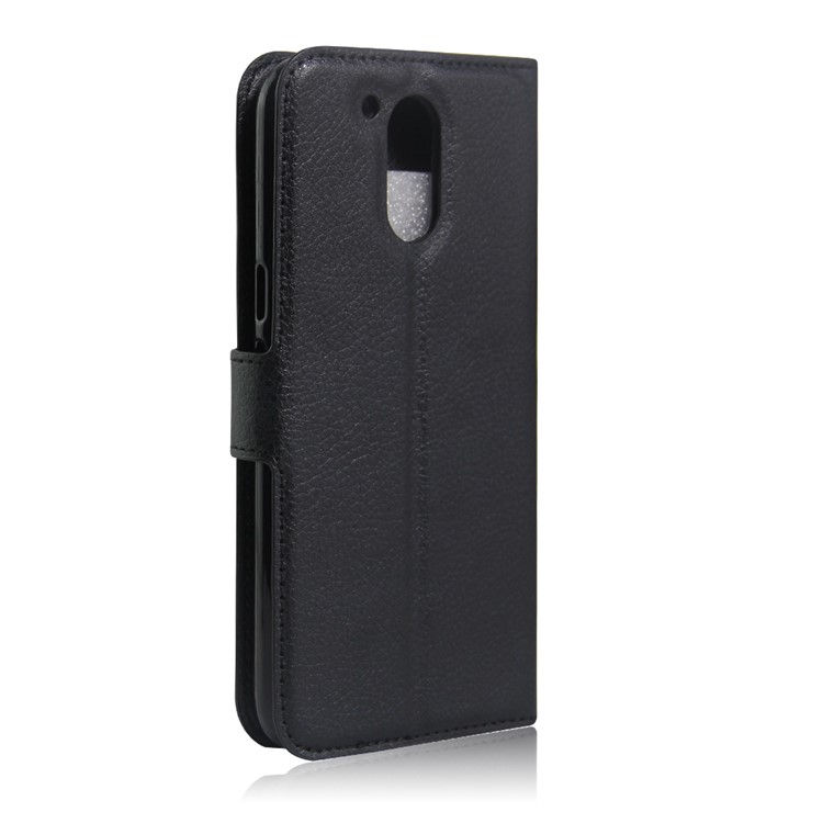 Litchi Texture Wallet Stand Leather Case for Motorola Moto G4 / G4 Plus - Black-2