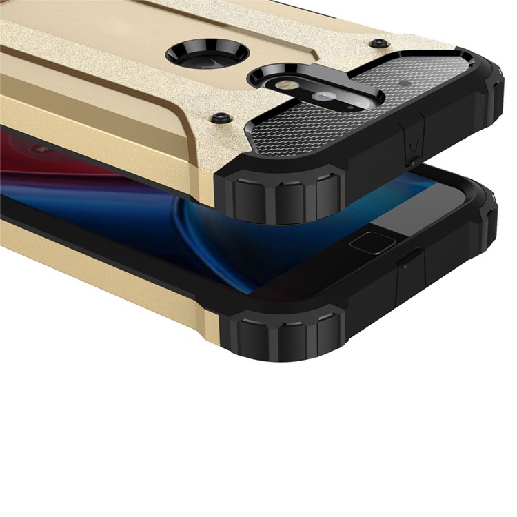 Armor PC TPU Back Cover for Motorola Moto G4/G4 Plus - Gold-2